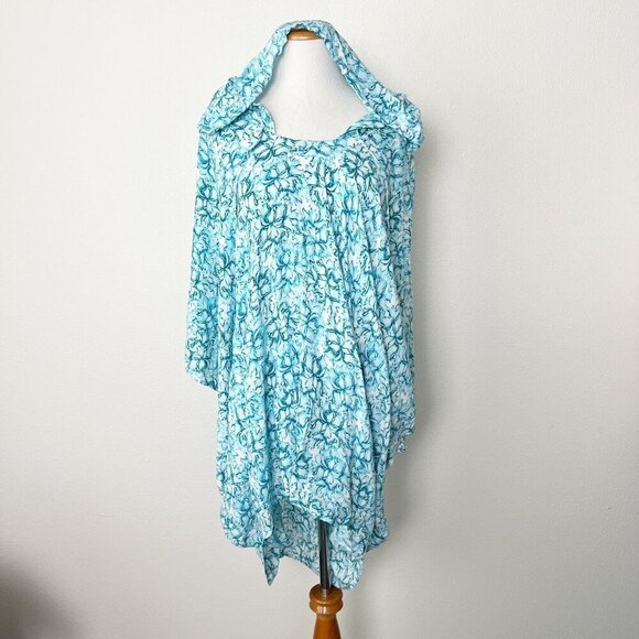 Mikoh Swimwear Womens 2 Medium Cardiff Hooded Poncho Caftan Coverup - Picture 1 of 7